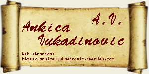 Ankica Vukadinović vizit kartica